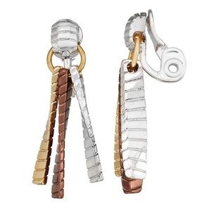 Doorknocker Clip-on Earrings Tri-tone